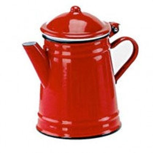 CAFETERA CONICA ESMALTADA ROJA 1L