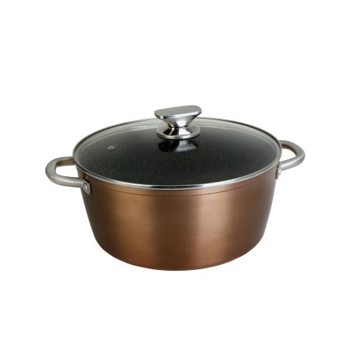 CAZUELA ALTA ALUMINIO FORJADO INDUCCION COBRE 20CM