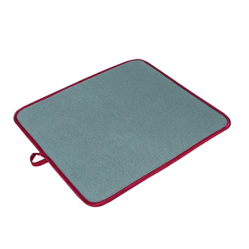 TAPETE ESCURRIDOR MICROFIBRA GRIS ROJO 40X45CM
