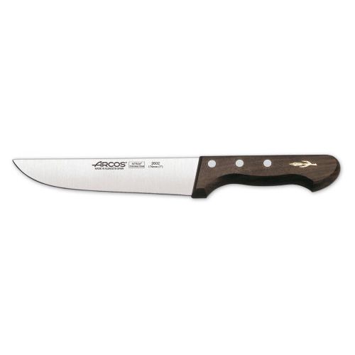 CUCHILLO ARCOS MANGO MADERA CARNICERO 17CM