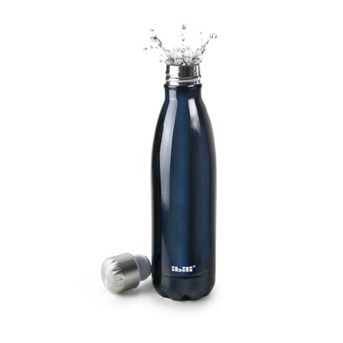 TERMO BOTELLA DOBLE PARED INOX AZUL 350ML