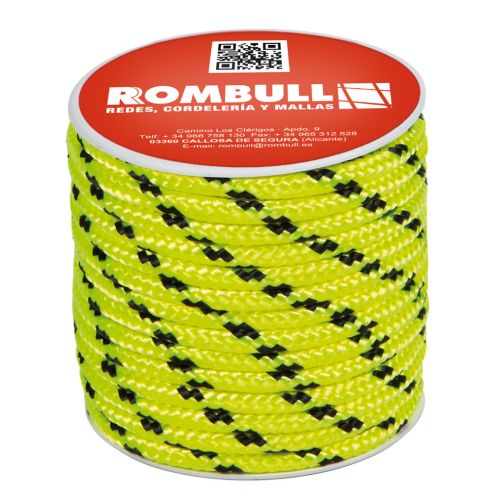 CUERDA POLIESTER CON ALMA 8MM AMARILLO FLOUR 15M