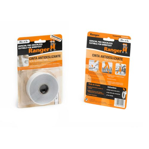 CINTA ANTIDESLIZANTE DUCHA 25MMX5M TRANSPARENTE