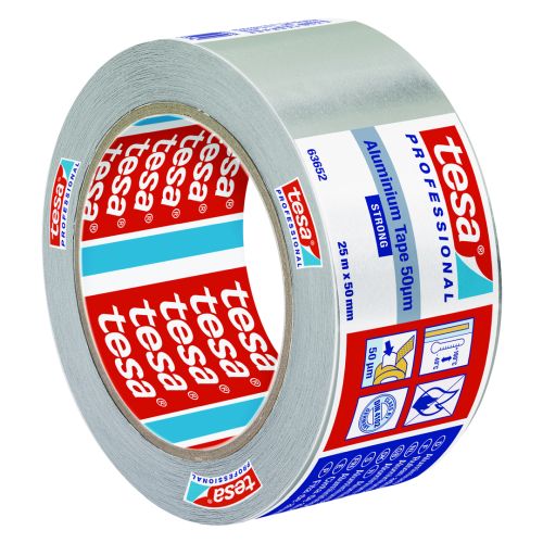 CINTA ADHESIVA ALUMINIO FUERTE 25MX50MM