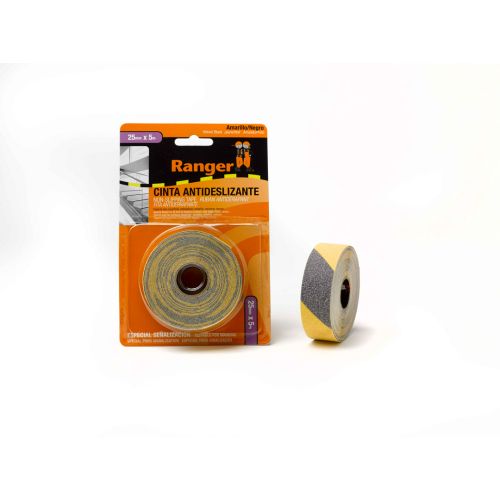 CINTA ANTIDESLIZANTE AMARILLA NEGRA 25MM X 5M
