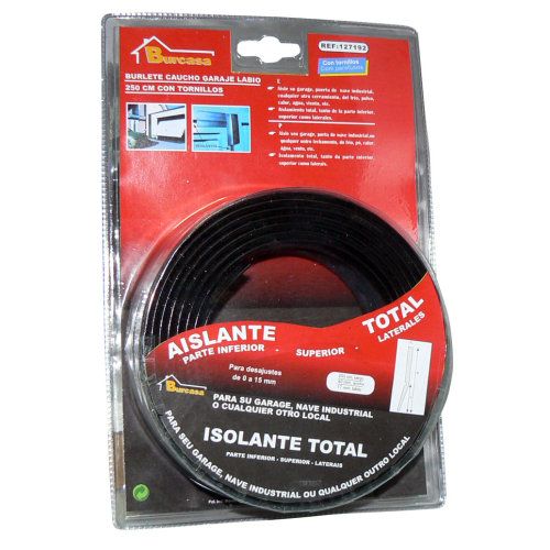 BURLETE CAUCHO GARAJE 250 ADHESIVO