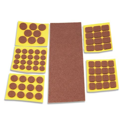 FIELTRO ADHESIVO SURTIDO 69 UNIDADES MARRON