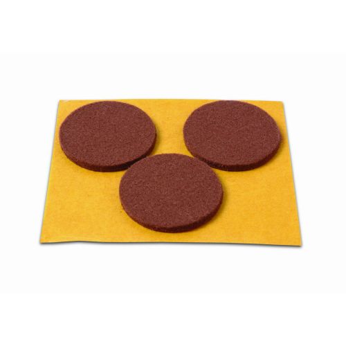 FIELTRO REDONDO ADHESIVO 42MM 3 UNIDADES MARRON