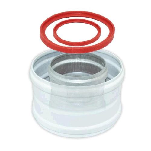 MANGUITO COAXIAL ALUMINIO 60/100 MM BLANCO