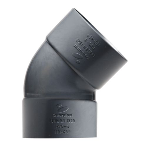 CODO MACHO-HEMBRA PVC EVACUACION 45§ 32MM