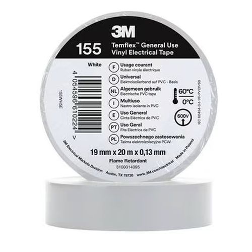 CINTA AISLANTE TEMFLEX 155 19MX20MM BLANCA