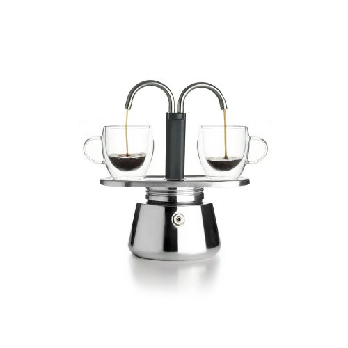 CAFETERA MINI EXPRESS 2 TAZAS ACERO INOX
