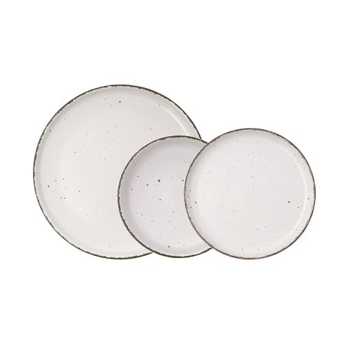 VAJILLA CERAMICA DUNA CREMA QUID 12 PIEZAS
