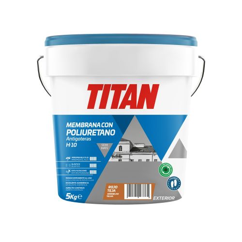 PINTURA IMPERM C/POLIURETANO H10 ROJO TEJA 5KG