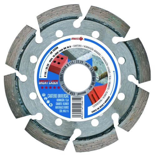DISCO DIAMANTE SEGMENTADO 230MM G.OBRA TOP LASER12