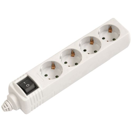 BASE MULTIPLE 4 TOMAS TT INTERRUPTOR 16A-230V BLAN