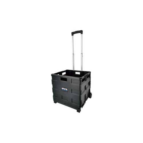 CARRO CAJA PLEGABLE 35KG 42X37X40,50CM NEGRO NIVEL