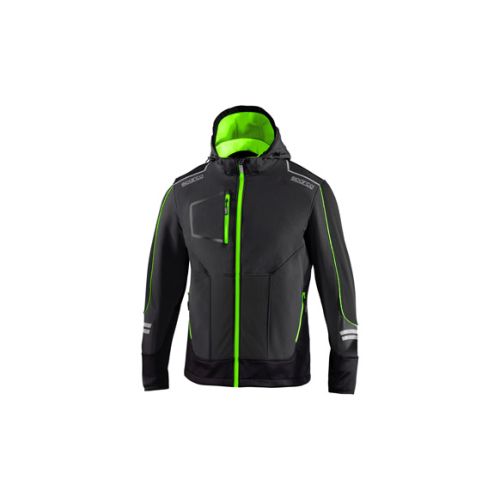 CHAQUETA SOFTSHELL GRIS VERDE XL