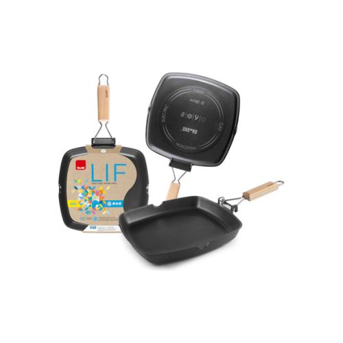 GRILL LISO ALUMINO FUNDIDO ASA ABATIBLE INDUC 24CM
