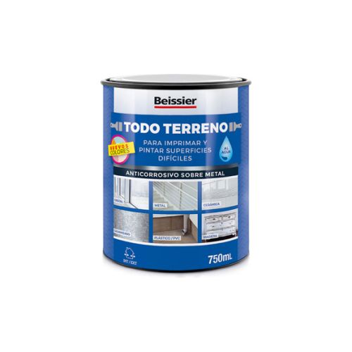 PINTURA TODO TERRENO AL AGUA NEGRO 750ML