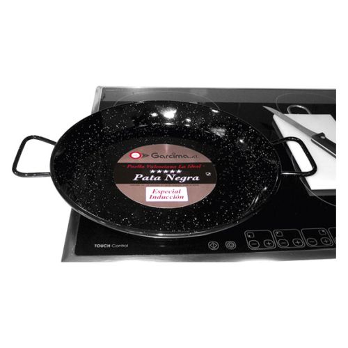 PAELLERA ESMALTADA PATA NEGRA INDUCCION 38CM