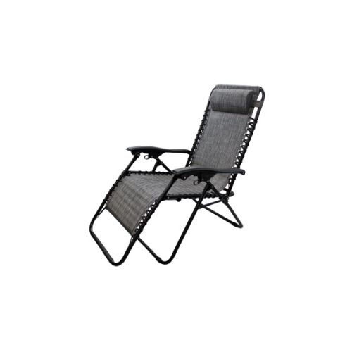 TUMBONA ACERO PLEGABLE RELAX C/COJIN GRIS