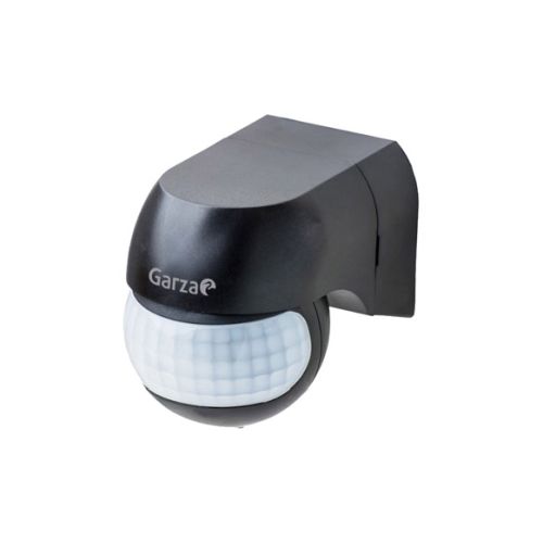 DETECTOR MOVIMIENTO MINI EXTERIOR NEGRO