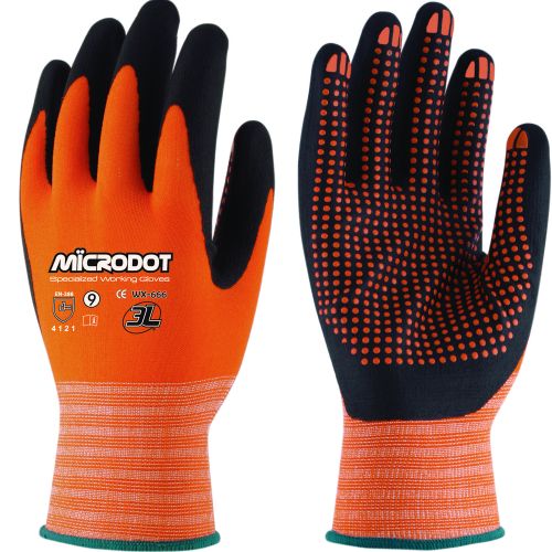 GUANTE NYLON NITRILO FOAM MICRODOT 9