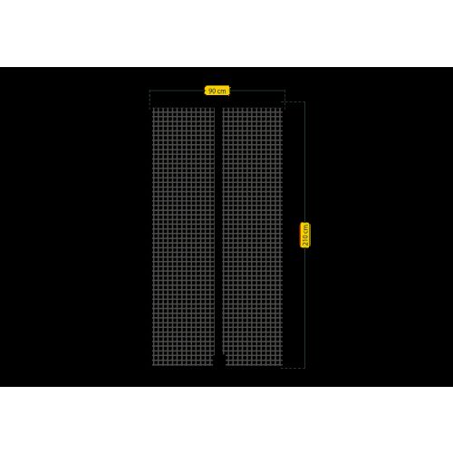 MOSQUITERA CORTINA MAGNETICA ANTRACITA 90X210CM