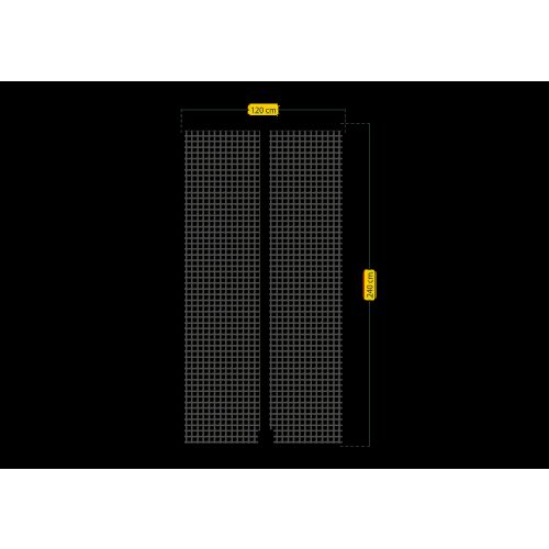 MOSQUITERA CORTINA MAGNETICA ANTRACITA 120X240CM