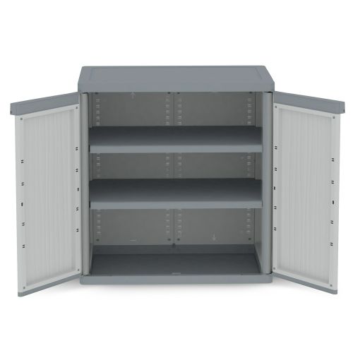 ARMARIO BAJO XL 2PUERTAS RESINA 89X54X95CM GRIS