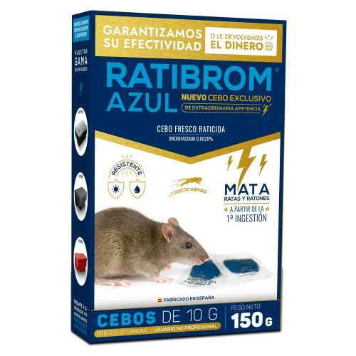 RATICIDA CEBO FRESCO RATIBROM AZUL 150GR