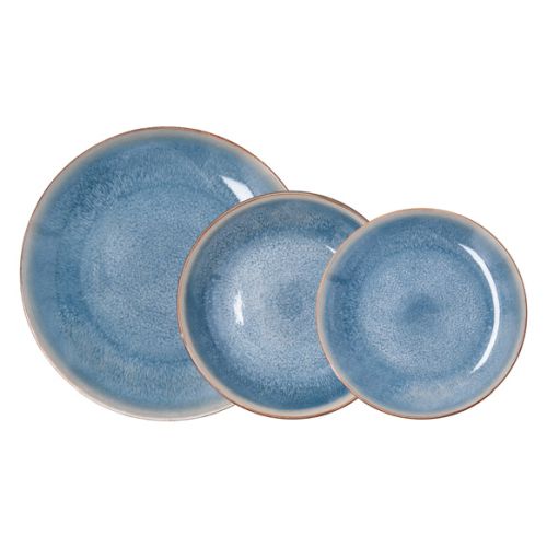 VAJILLA 12 PZAS PORCELANA AURORA AZUL