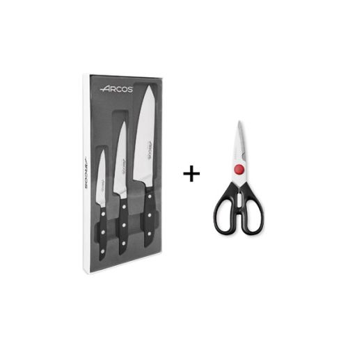 JGO.3CUCHILLO MONDADOR+COCINERO 26/33,3CM +TIJERA