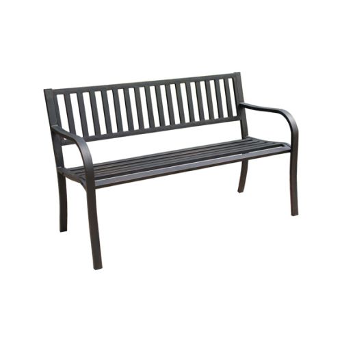 BANCO JARDIN METALICO NEGRO 127X60X80CM