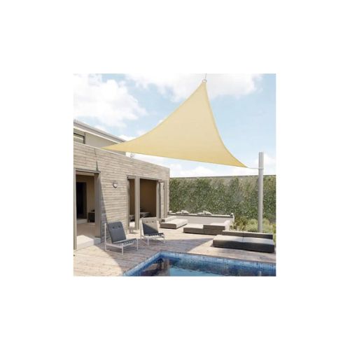 TOLDO VELA TRIANGULAR 160GR 3MX3MX3M CREMA NATUUR