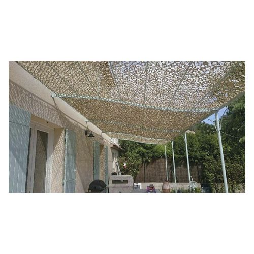 TOLDO VELA CUADRADO CAMUFLAJE 3X3M ARENA NATUUR