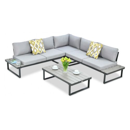 CONJUNTO RINCONERO ACERO C/MESA BAJA NAPOLES