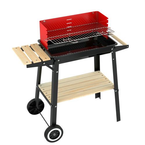 BARBACOA CARBON RECTANG.C/RUEDAS 83X43X86CM NATUUR