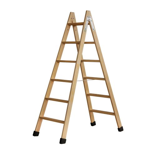 ESCALERA TIJERA MADERA 6+6PELDAÑOS 1.50M