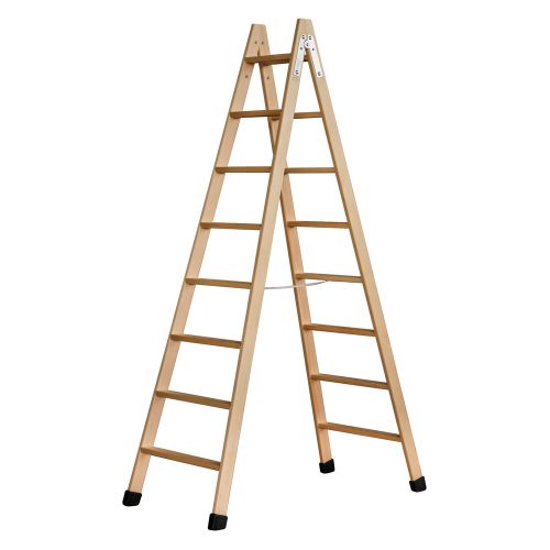 ESCALERA TIJERA MADERA 8+8PELDAÑOS 2M