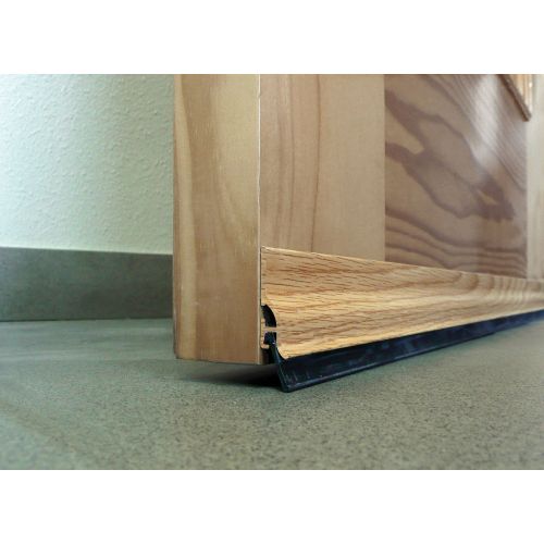 BURLETE BAJO PUERTA ROBLE  105CM ADHES.LABIO ALUM.