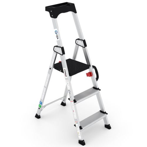 ESCALERA ALUMINIO PROFESIONAL 4PELD.(100MM) DELUXE