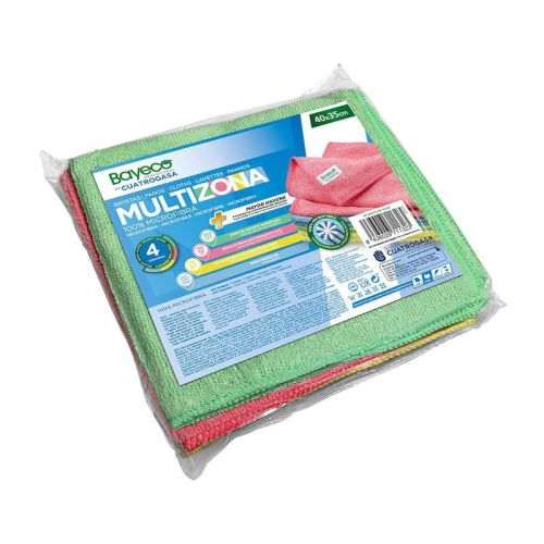 BAYETA MICROFIBRAS BAYECO PACK 4 MULTIZONA