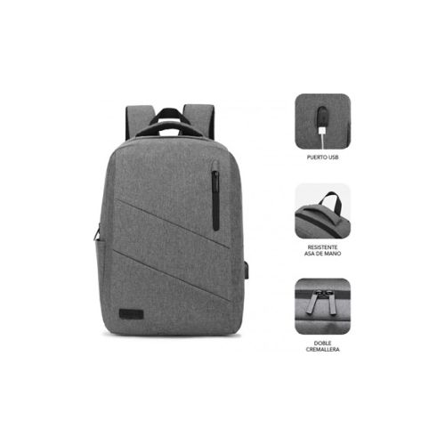 MOCHILA PARA PORTATIL CITY 15,6" GRIS