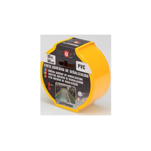 CINTA SEÑALIZACION ADHESIVA AMARILLA 50MMX33M